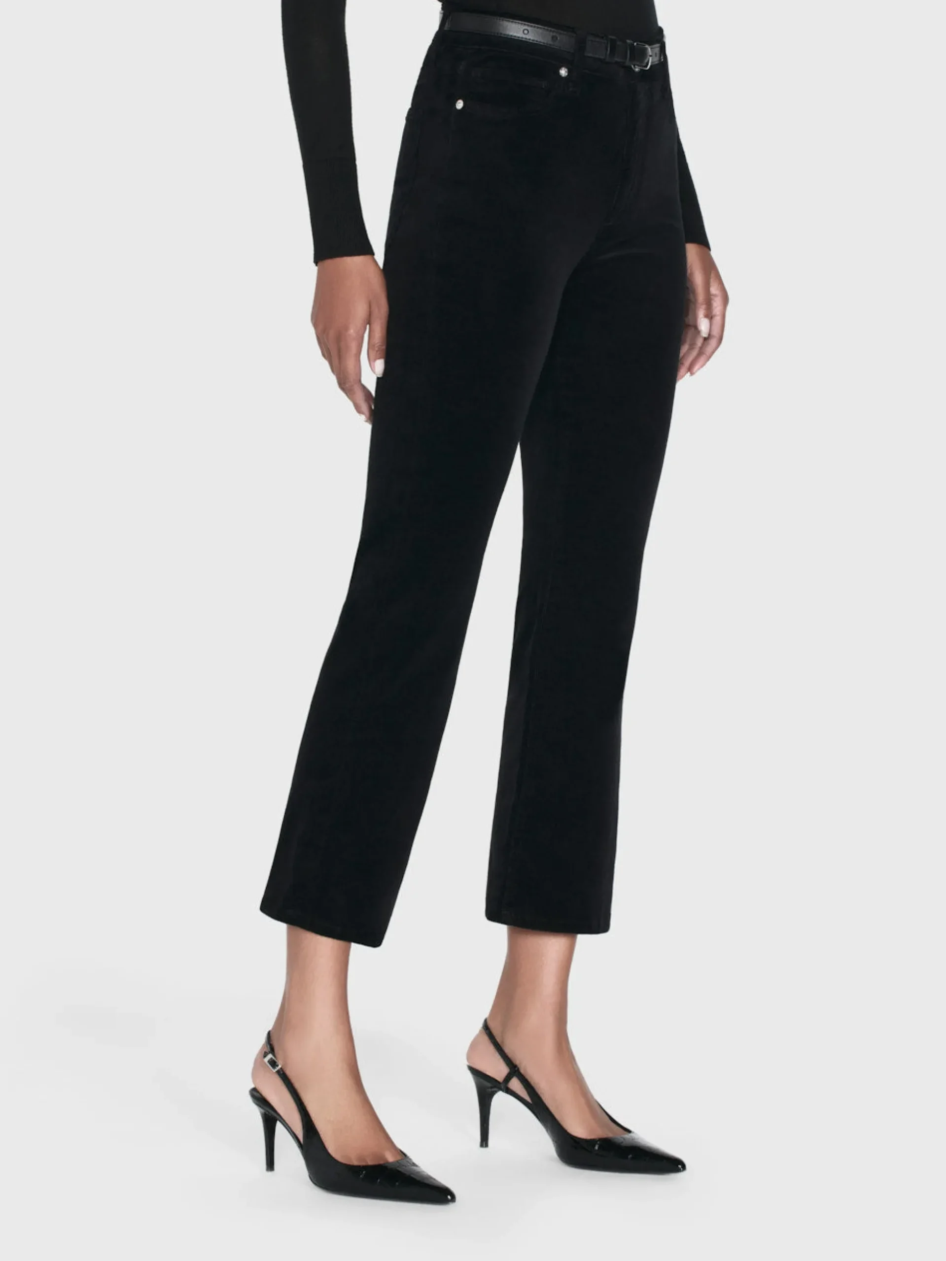 Le Crop Mini Boot Corduroy in Black