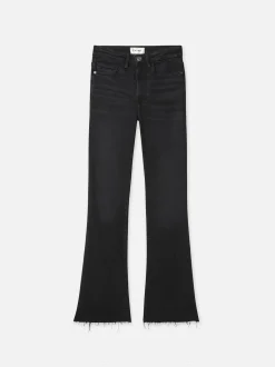 Le Crop Mini Boot Raw Fray in Blackthorn