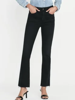 Le Crop Mini Boot Raw Fray in Blackthorn