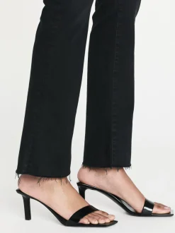 Le Crop Mini Boot Raw Fray in Blackthorn