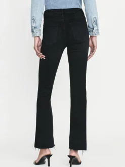 Le Crop Mini Boot Raw Fray in Blackthorn