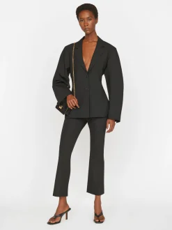 Le Crop Mini Boot Trouser in Noir