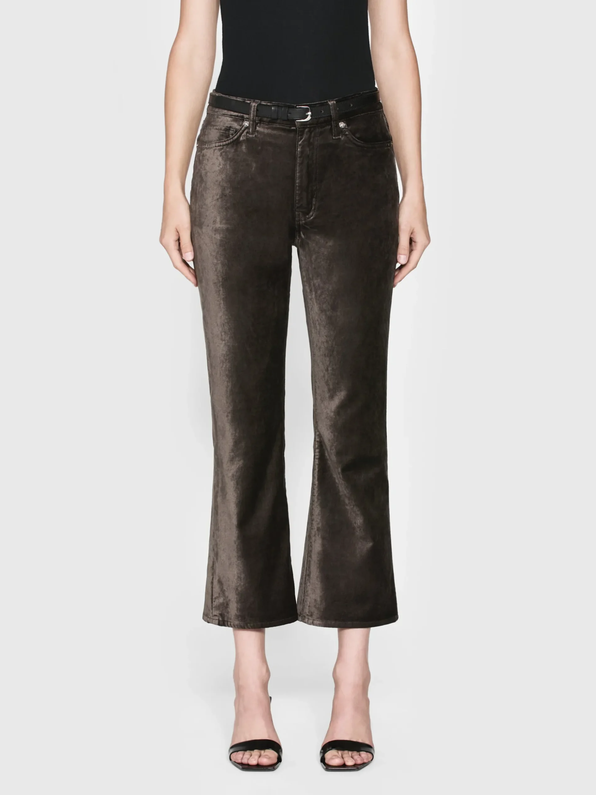 Le Crop Mini Boot Velvet in Comet Velvet