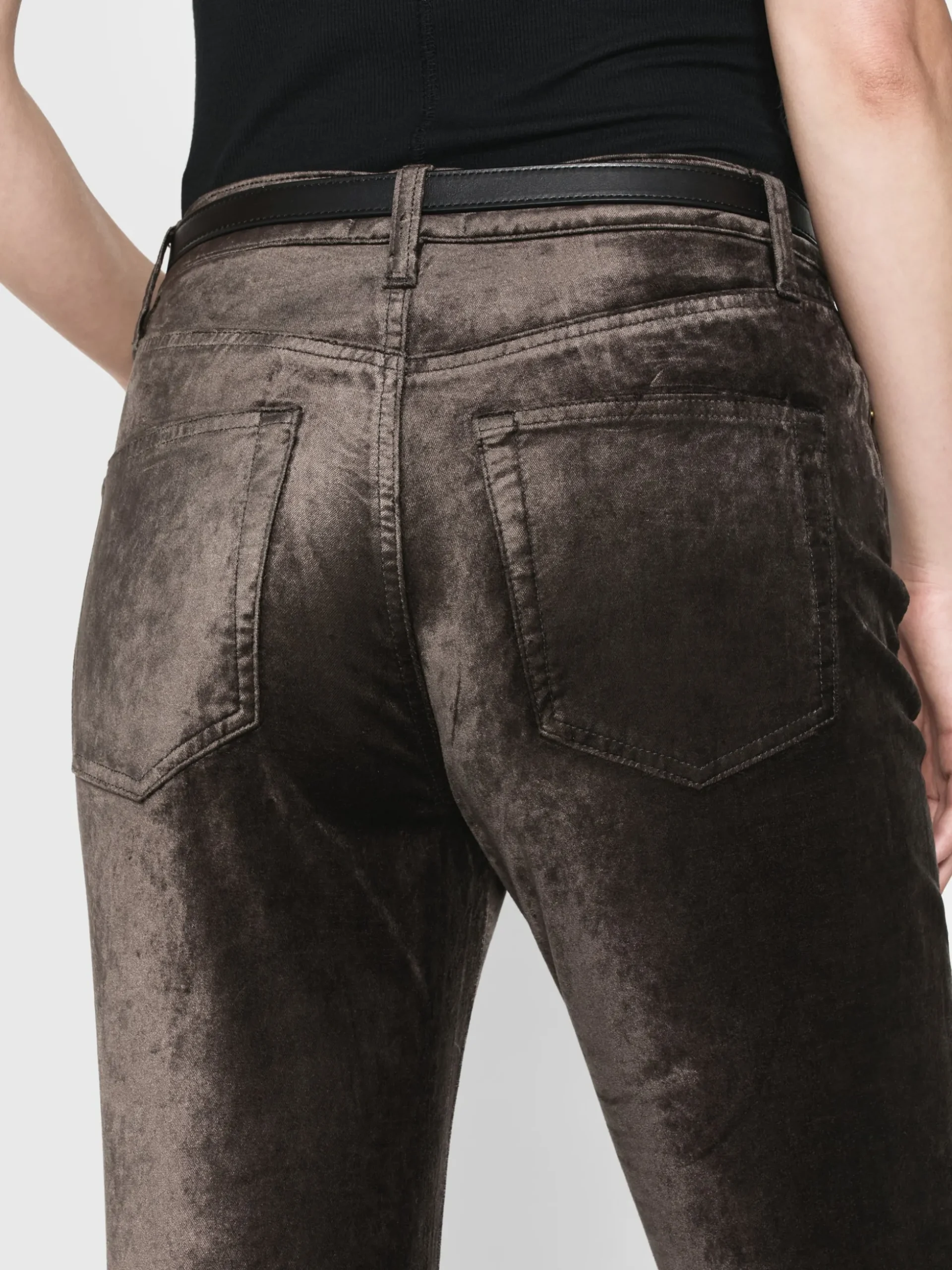 Le Crop Mini Boot Velvet in Comet Velvet