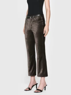 Le Crop Mini Boot Velvet in Comet Velvet