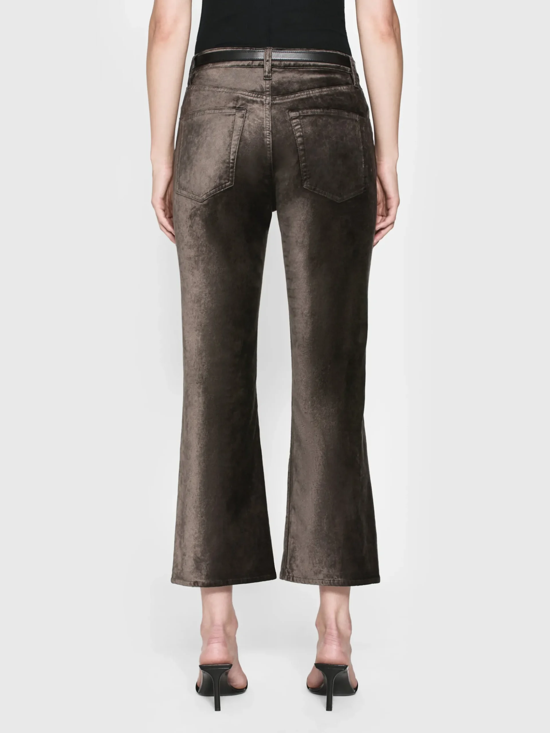 Le Crop Mini Boot Velvet in Comet Velvet