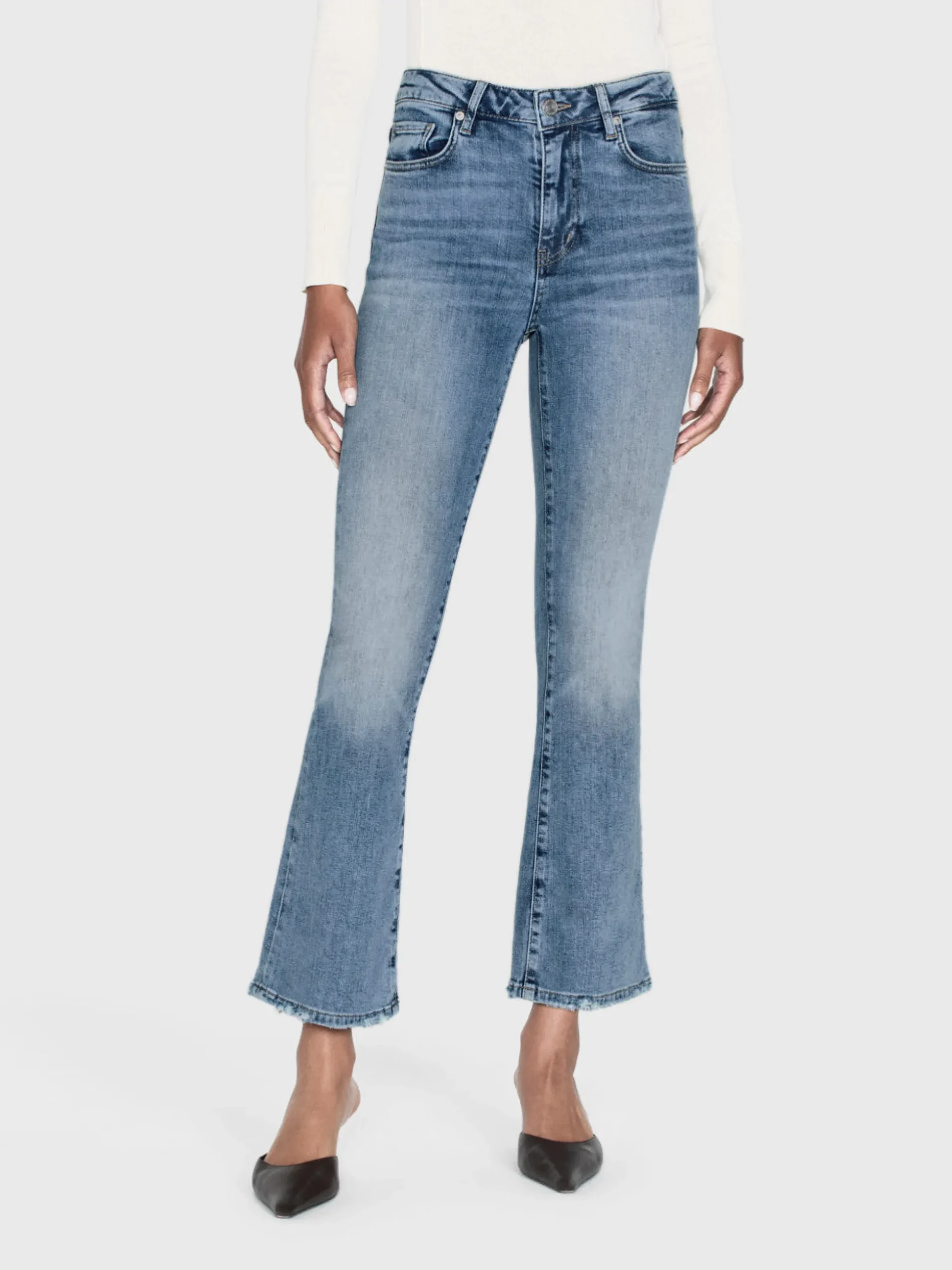 Le Crop Mini Boot Worn Fray in Whimsy
