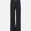 Le Crop Palazzo Trouser in Navy
