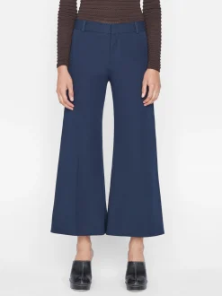 Le Crop Palazzo Trouser in Navy