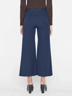Le Crop Palazzo Trouser in Navy