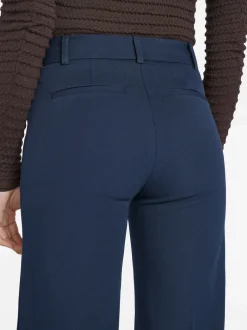 Le Crop Palazzo Trouser in Navy