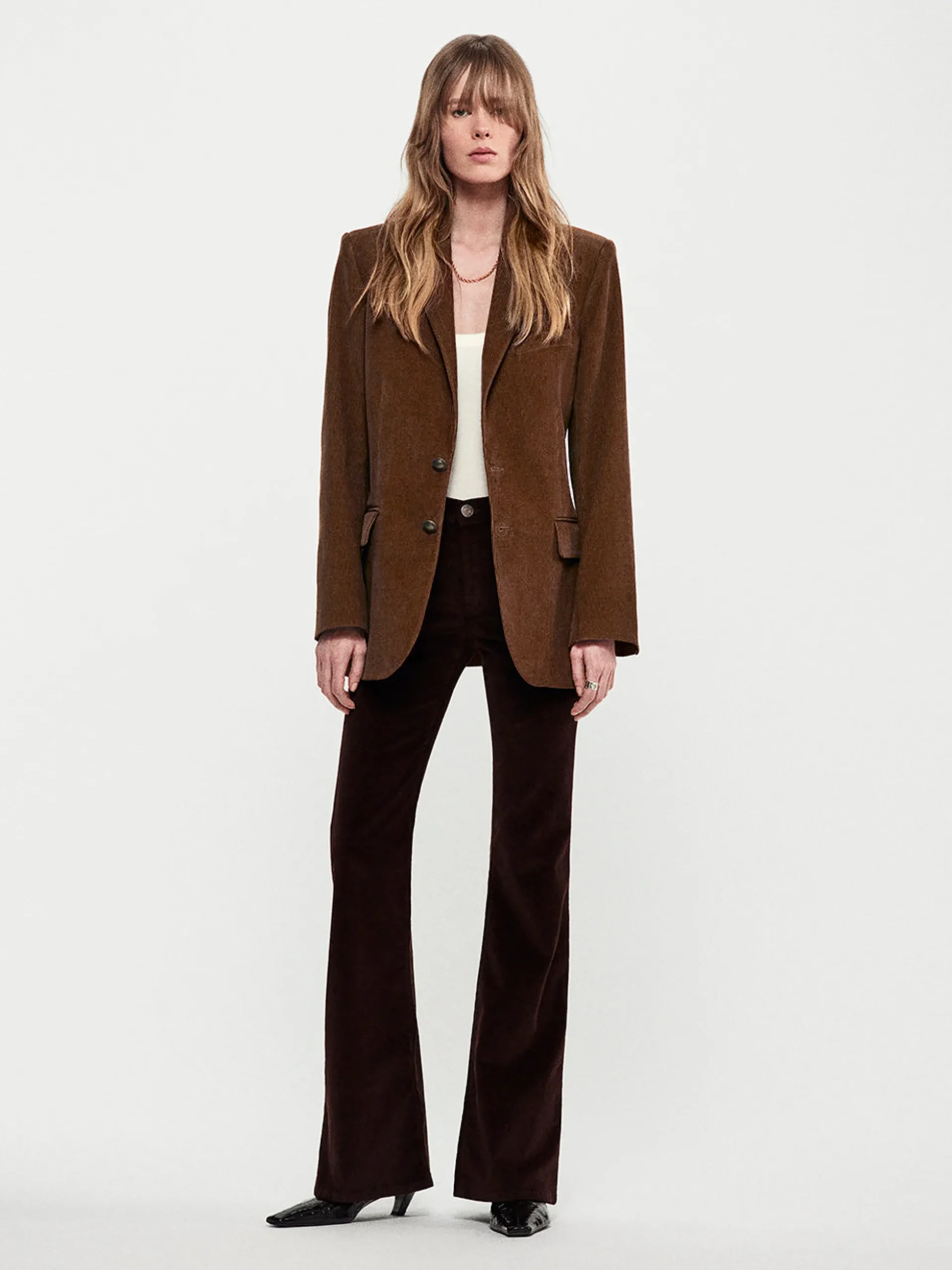 Le Easy Flare Corduroy in Espresso
