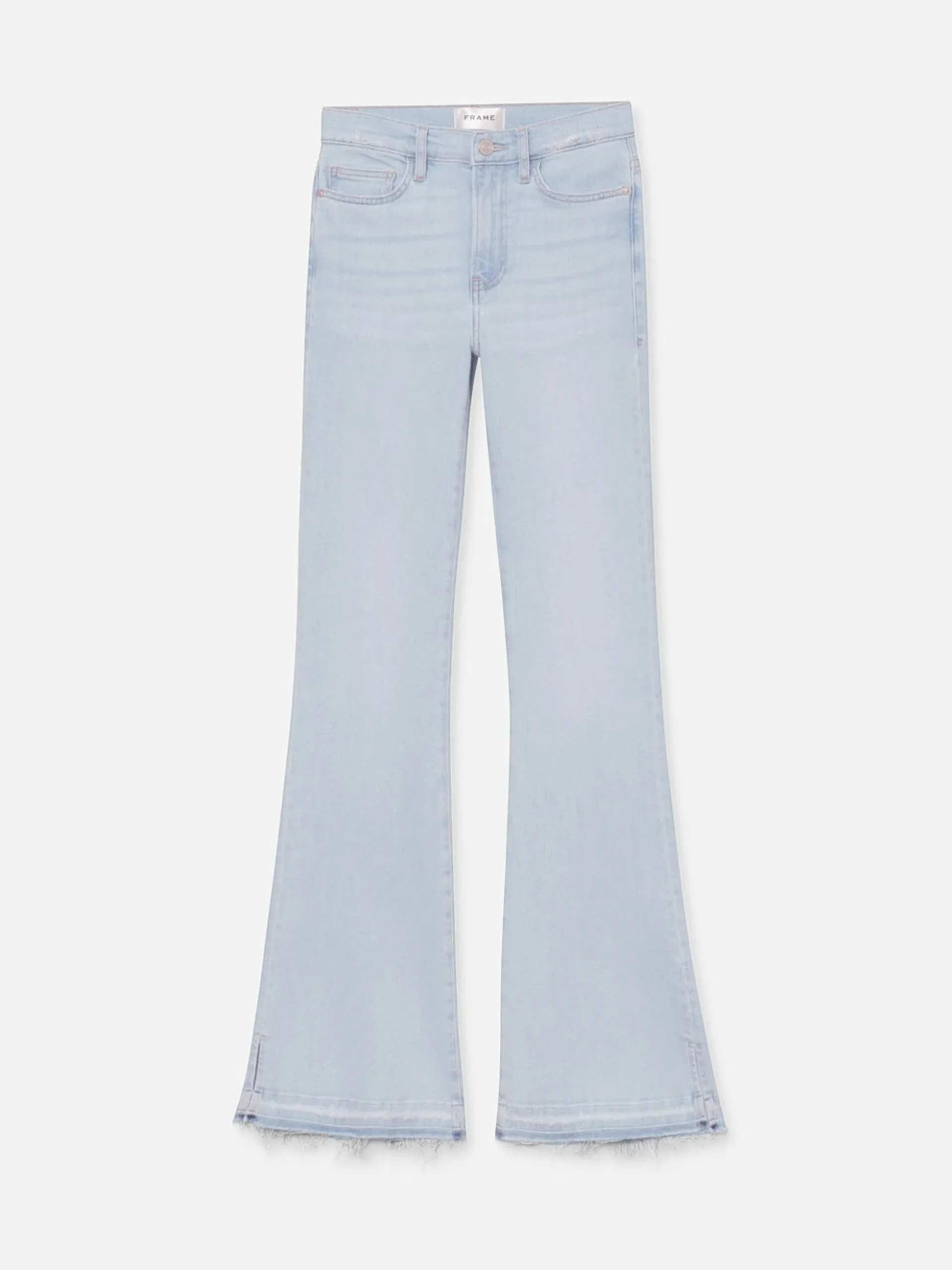 Le Easy Flare Released Fray Side Slit in Clarity