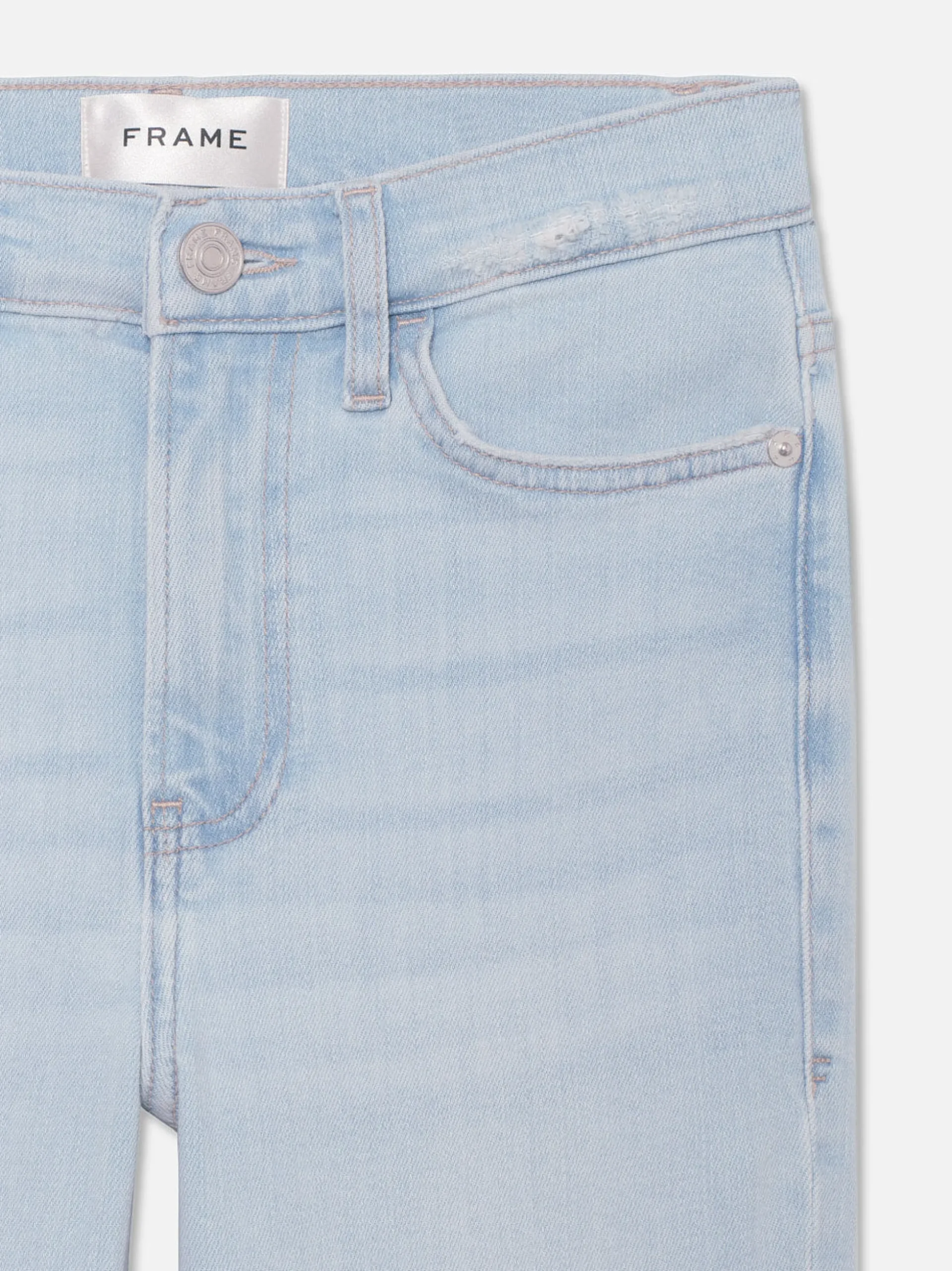 Le Easy Flare Released Fray Side Slit in Clarity