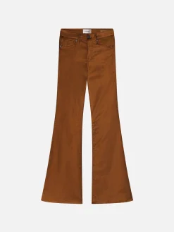Le High Flare Velvet in Bronze Velvet