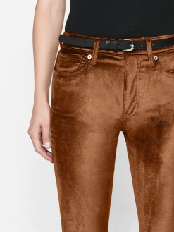 Le High Flare Velvet in Bronze Velvet