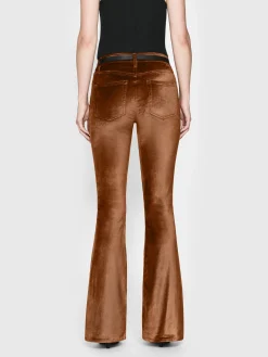 Le High Flare Velvet in Bronze Velvet