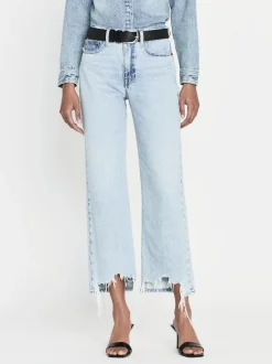 Le Jane Crop Bite Hem in Fizz Indigo