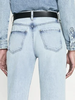 Le Jane Crop Bite Hem in Fizz Indigo