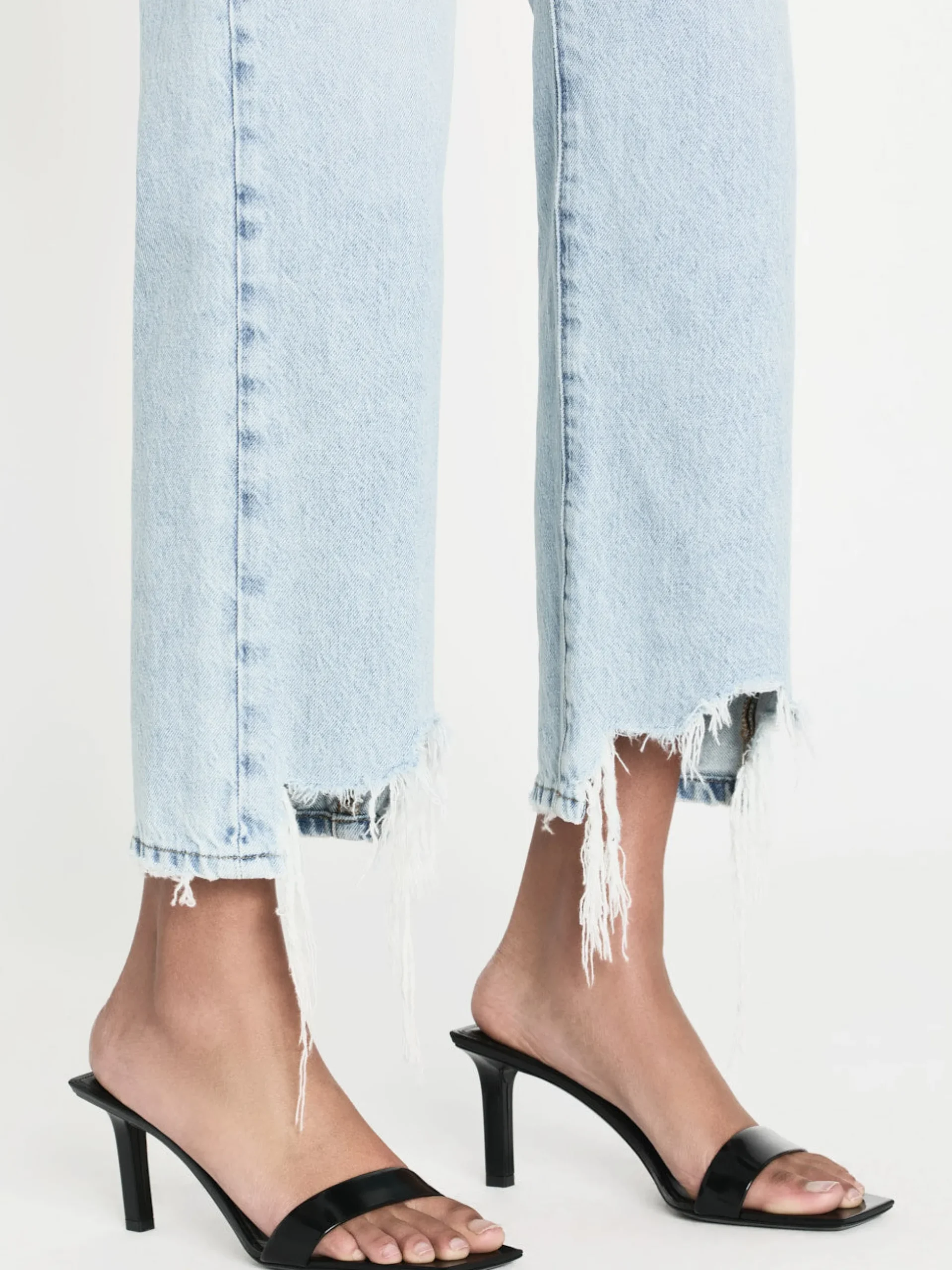 Le Jane Crop Bite Hem in Fizz Indigo