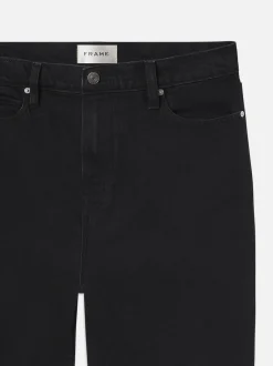 Le Jane Crop Raw Fray in Black