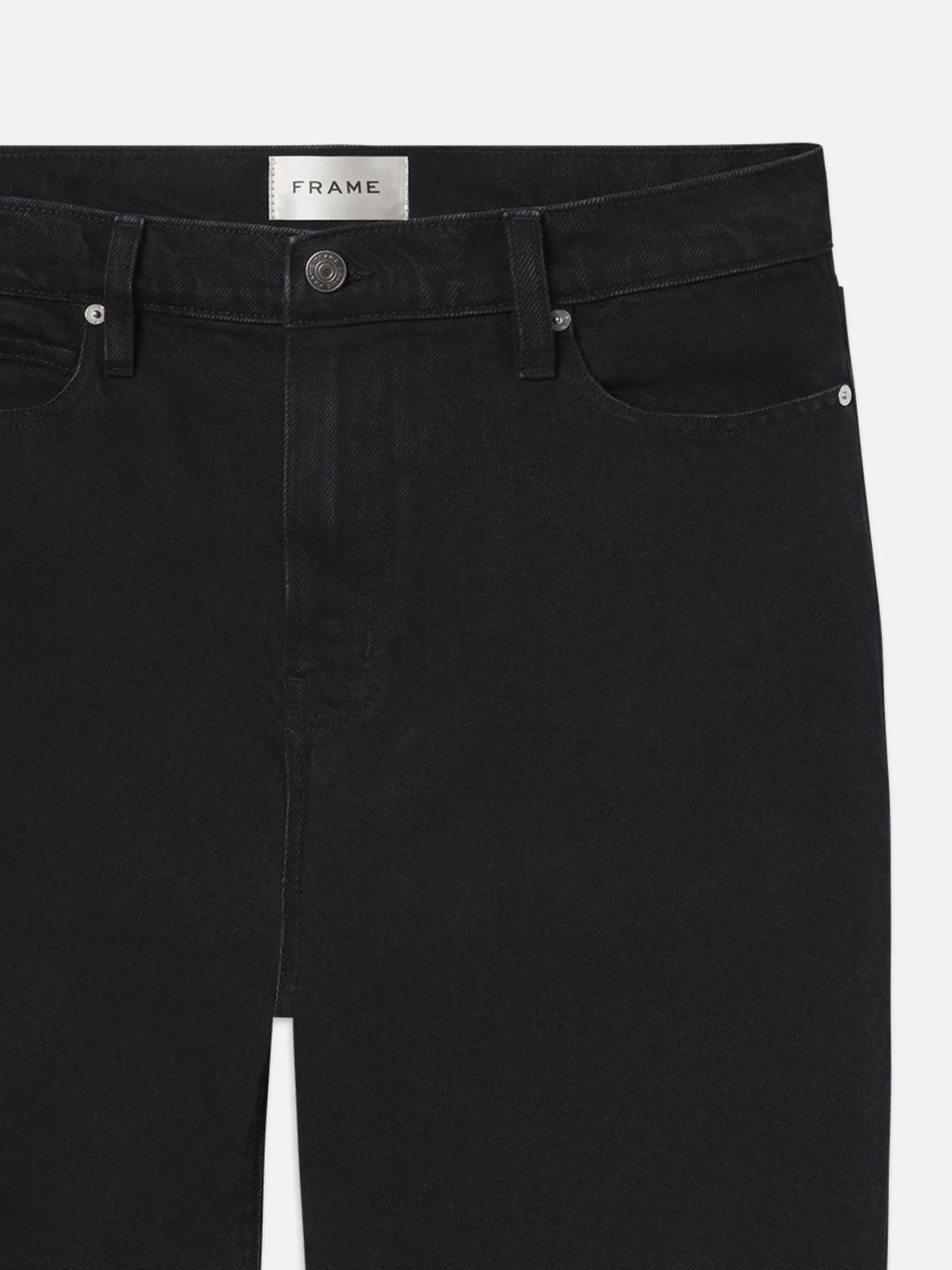 Le Jane Crop Raw Fray in Black