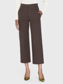 Le Jane Crop Trouser in Chocolate Brown