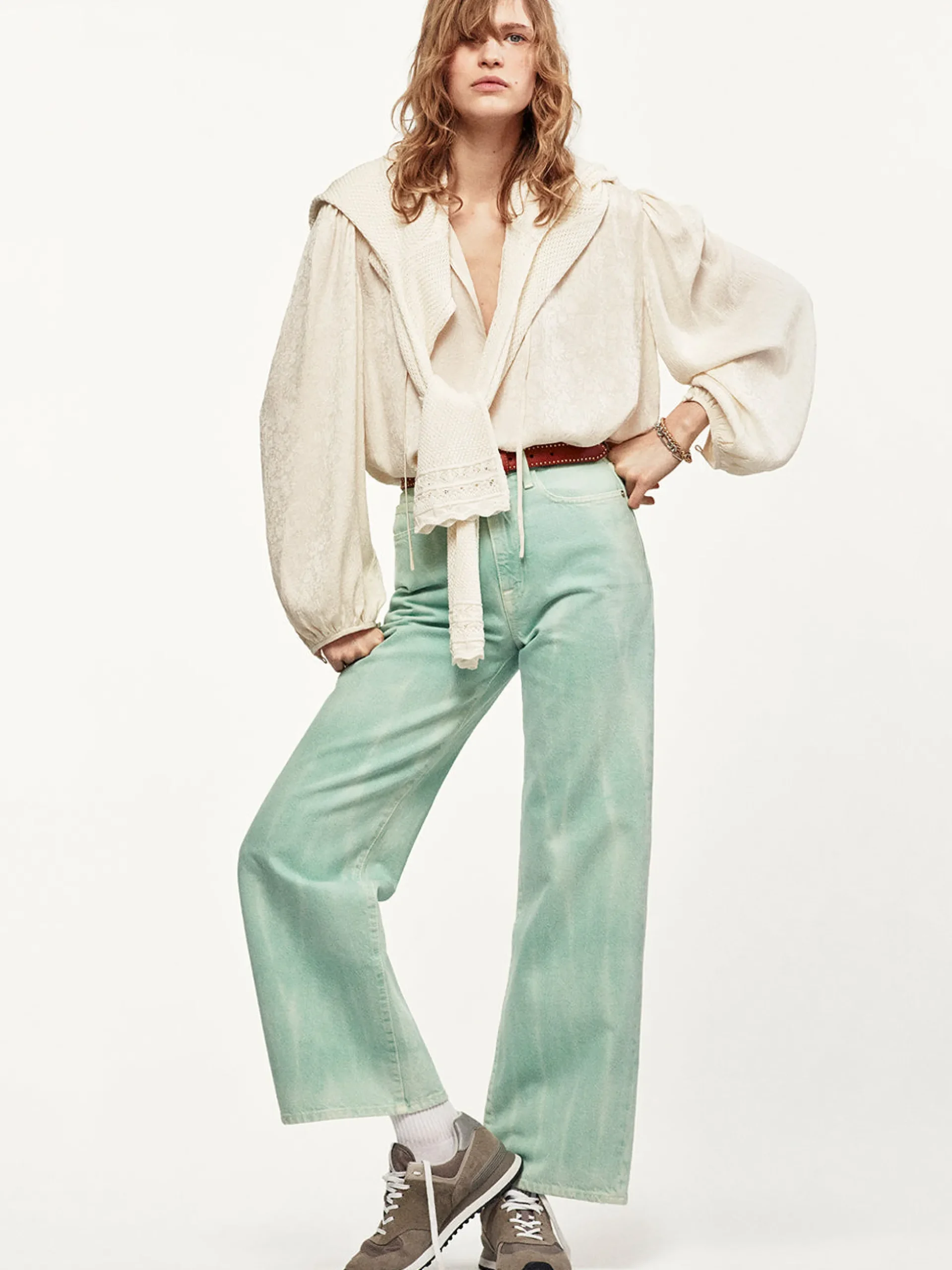 Le Jane Wide Crop in Opal