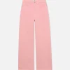 Le Jane Wide Crop in Washed Dusty Pink