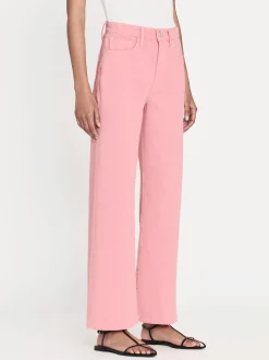 Le Jane Wide Crop in Washed Dusty Pink