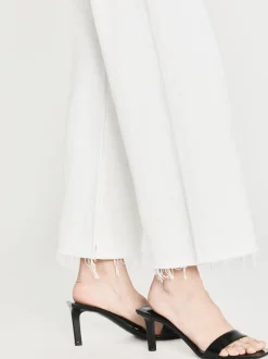 Le Jane Wide Crop Raw Fray in Au Natural Clean