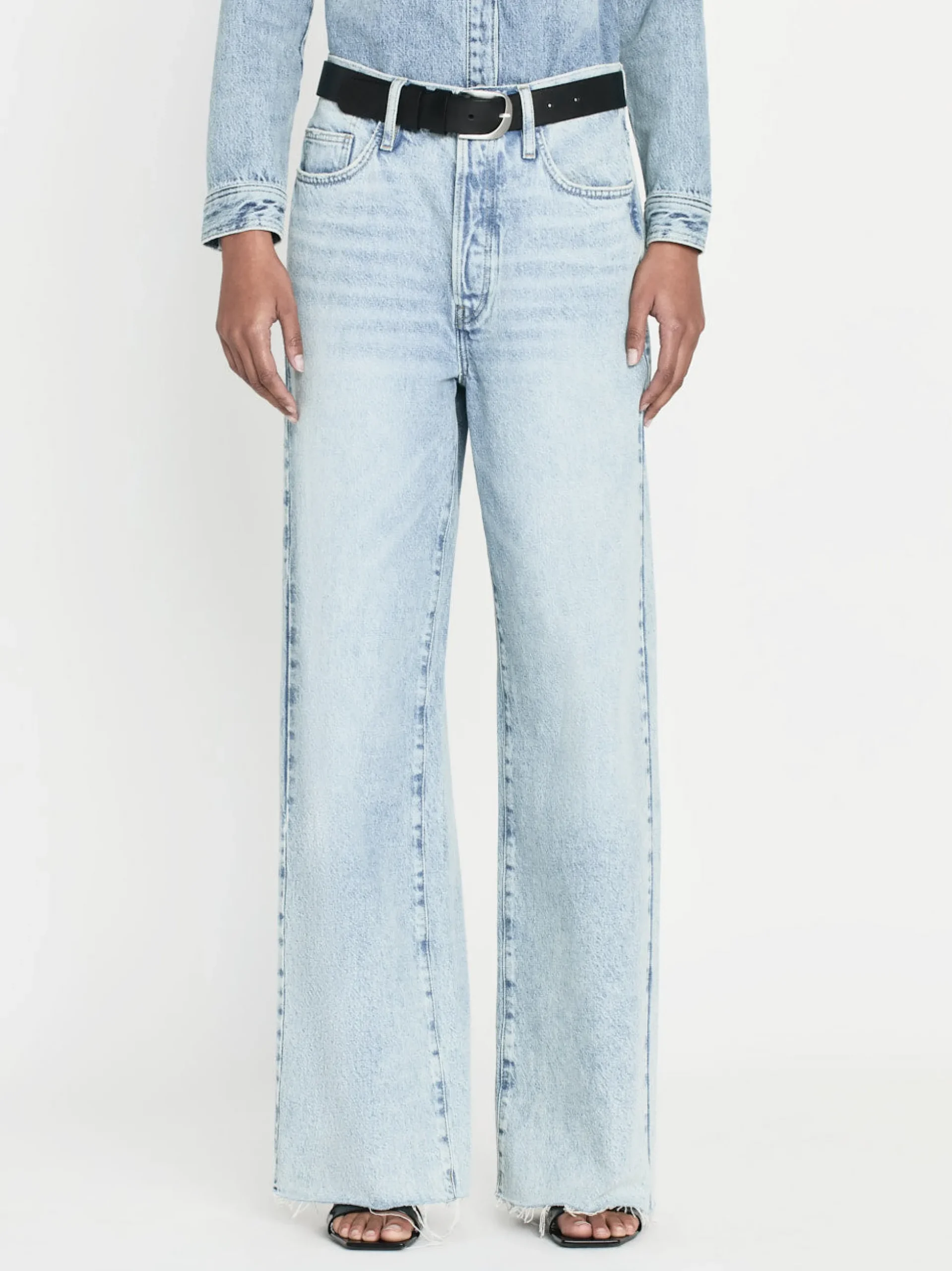 Le Low Baggy Wide Leg in Fizz Indigo