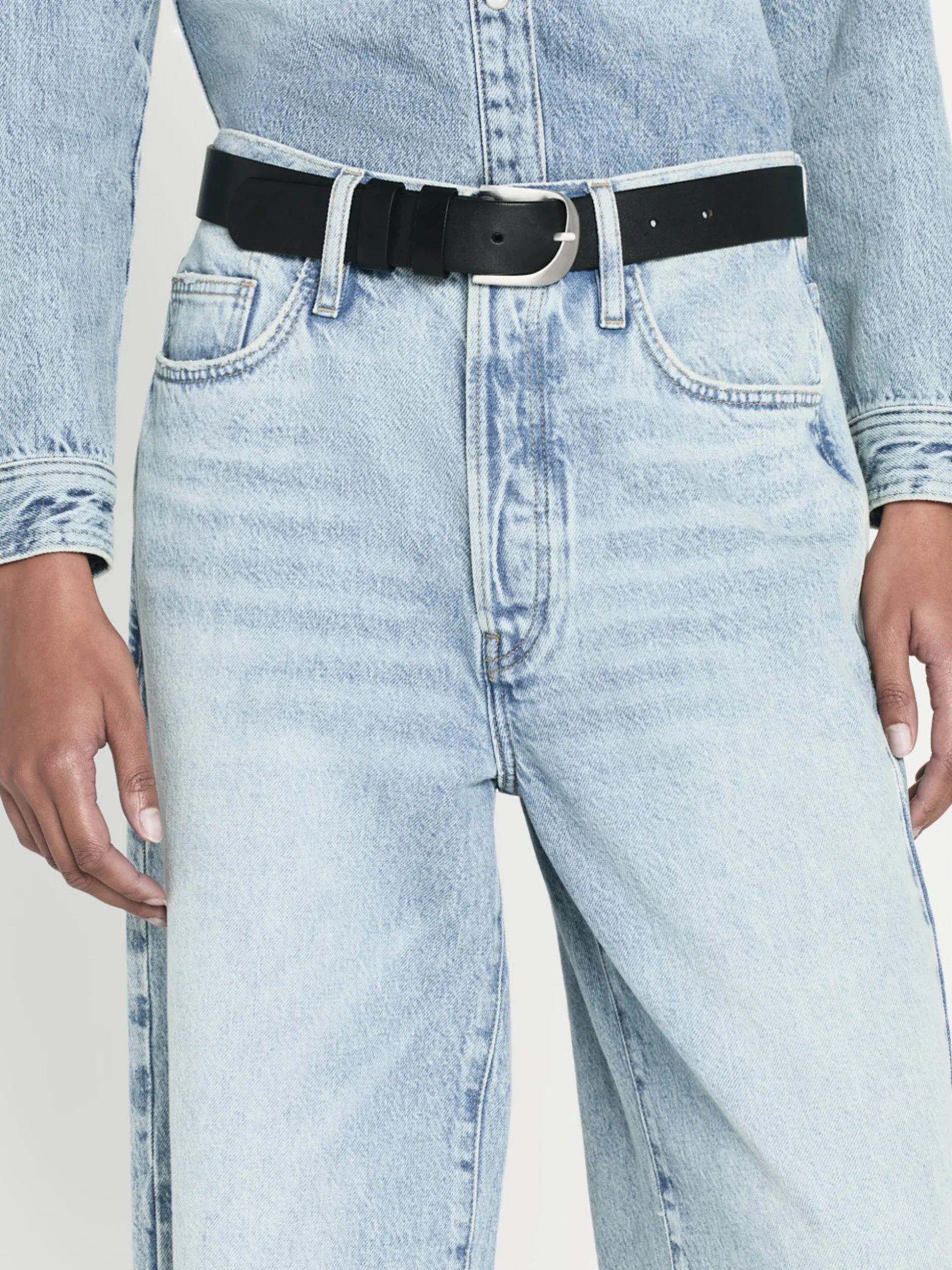 Le Low Baggy Wide Leg in Fizz Indigo