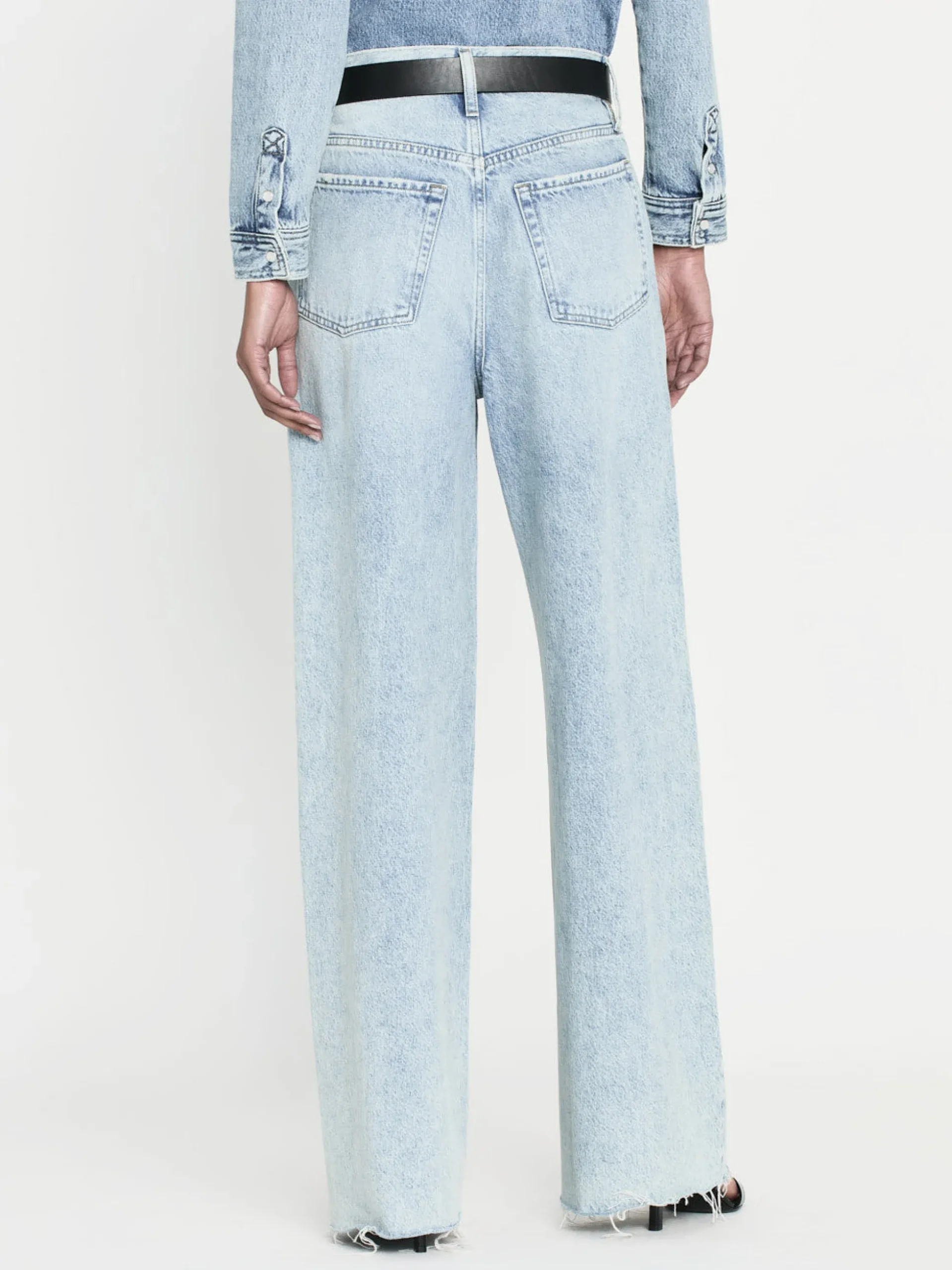 Le Low Baggy Wide Leg in Fizz Indigo