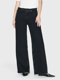 Le Low Baggy Wide Leg Cut Off in Inkwell
