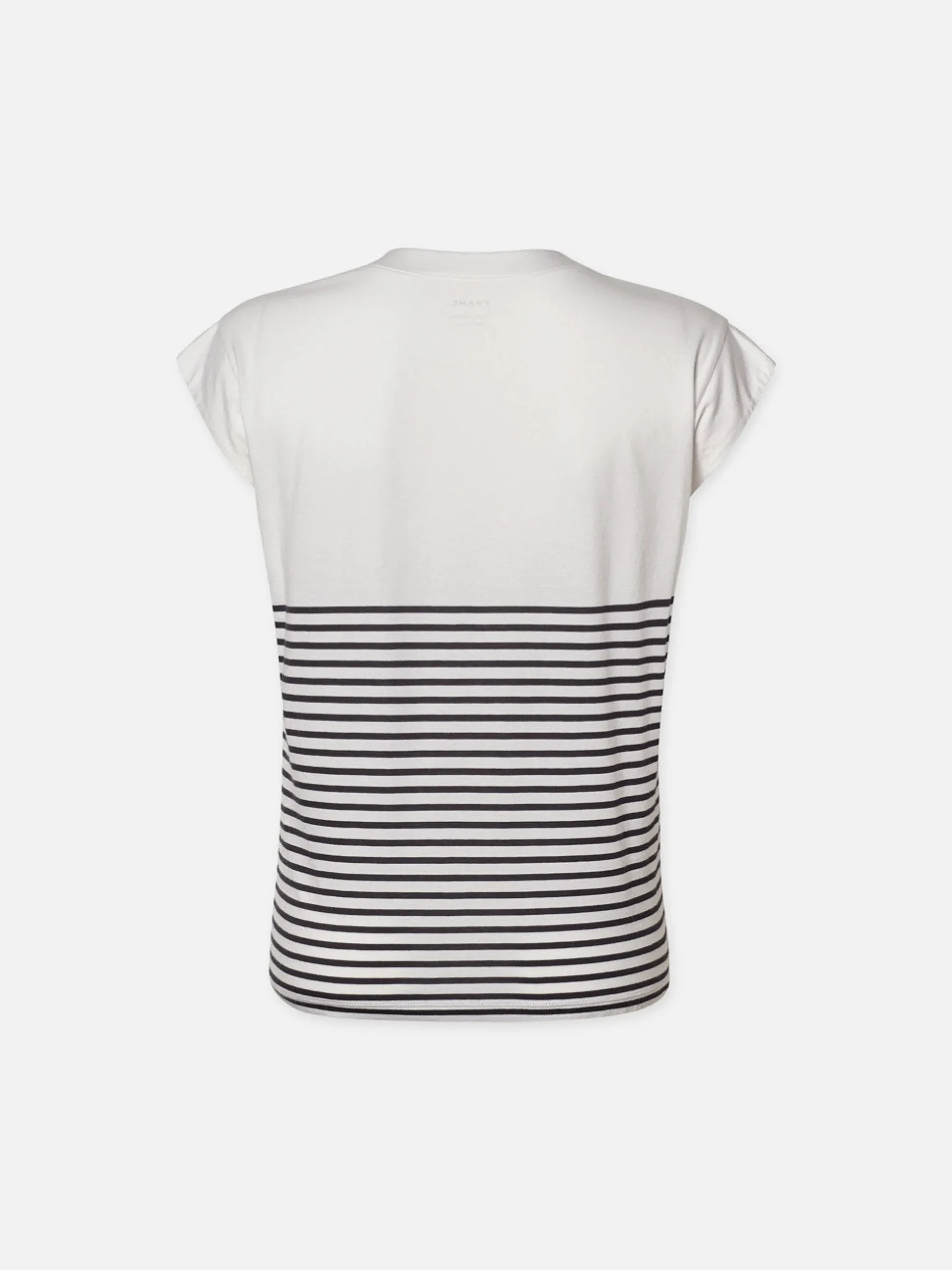 Le Mid Rise V Neck Tee in Navy Multi