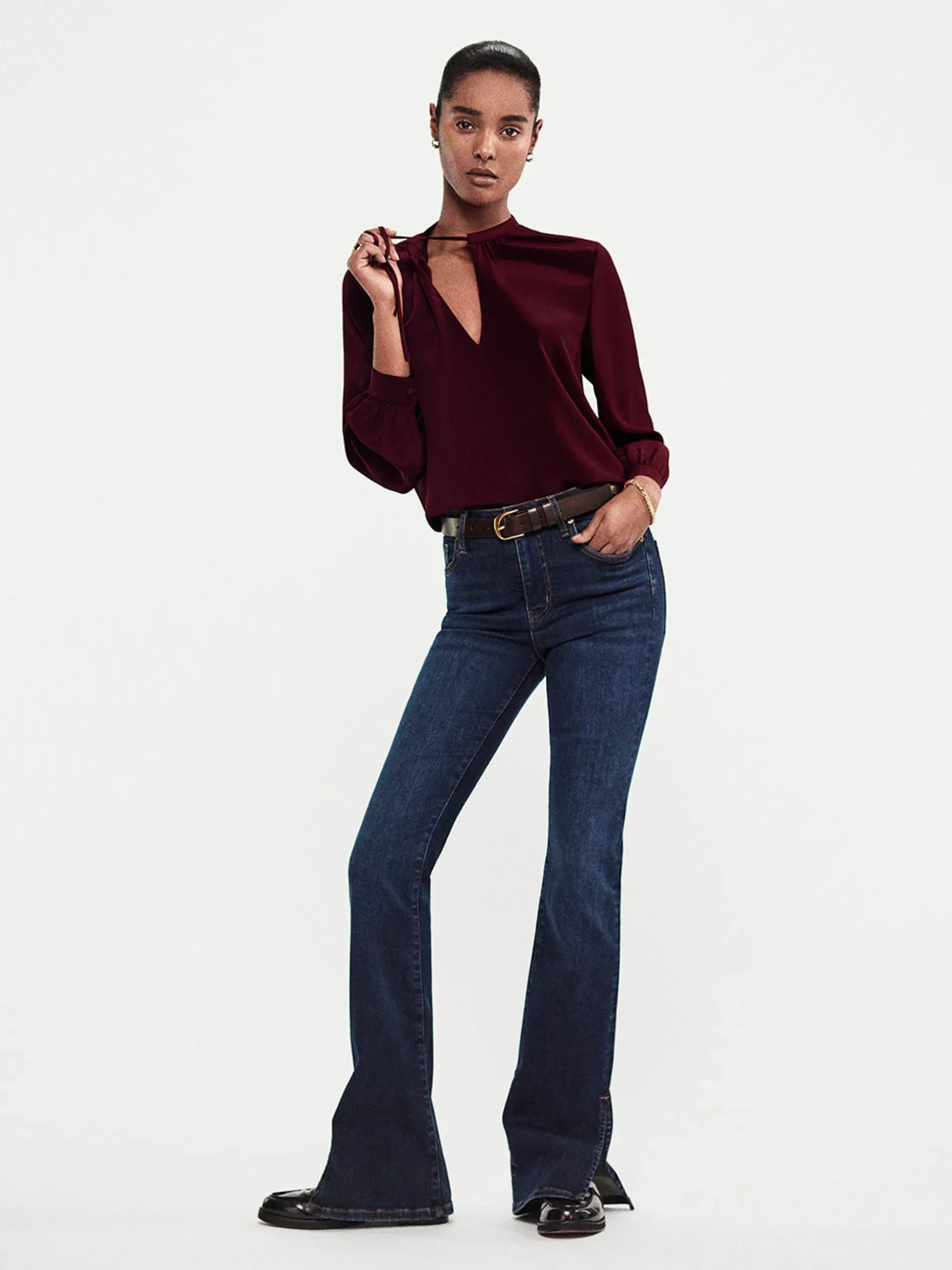 Le Mini Boot Outseam Slit in Moonflower