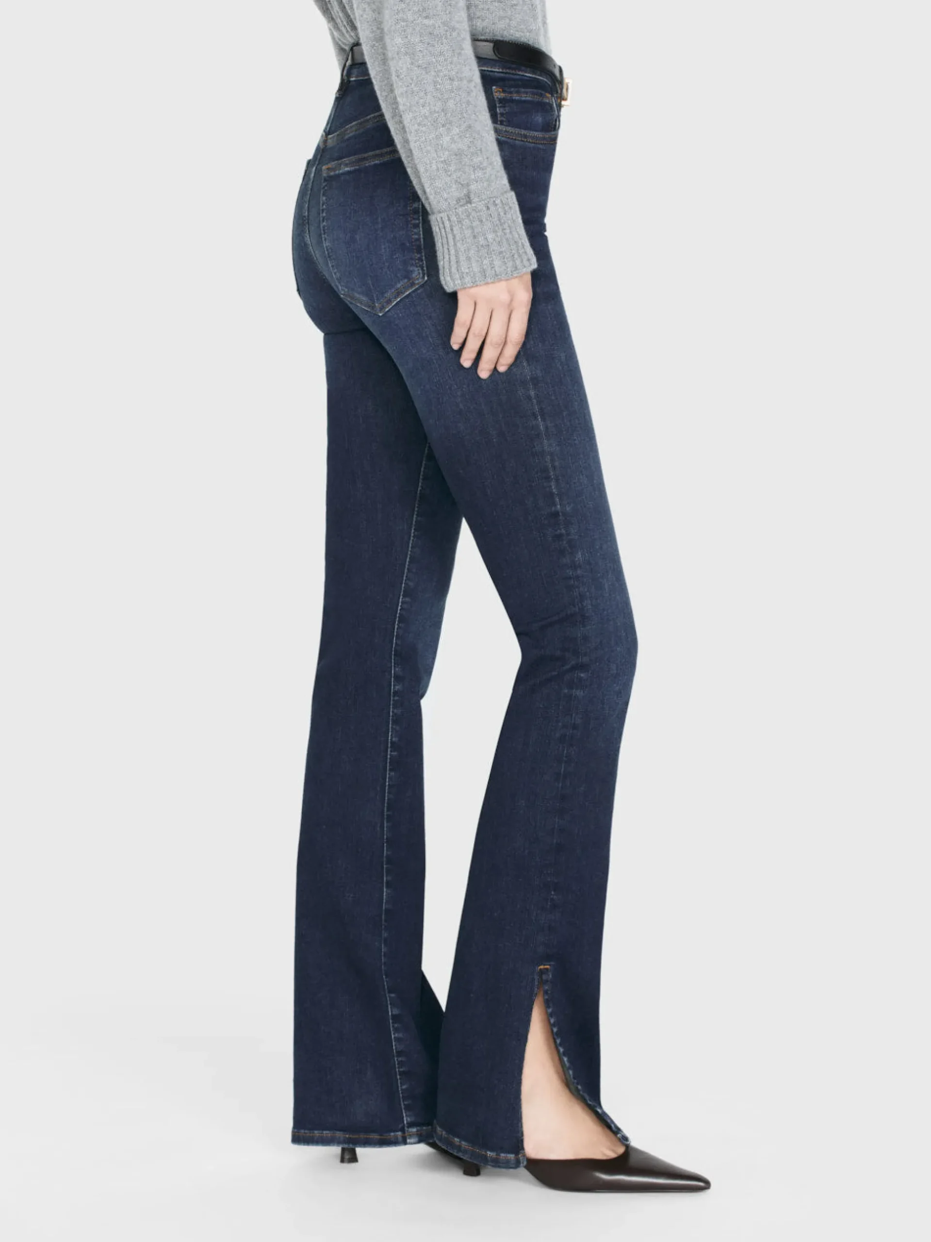 Le Mini Boot Outseam Slit in Moonflower