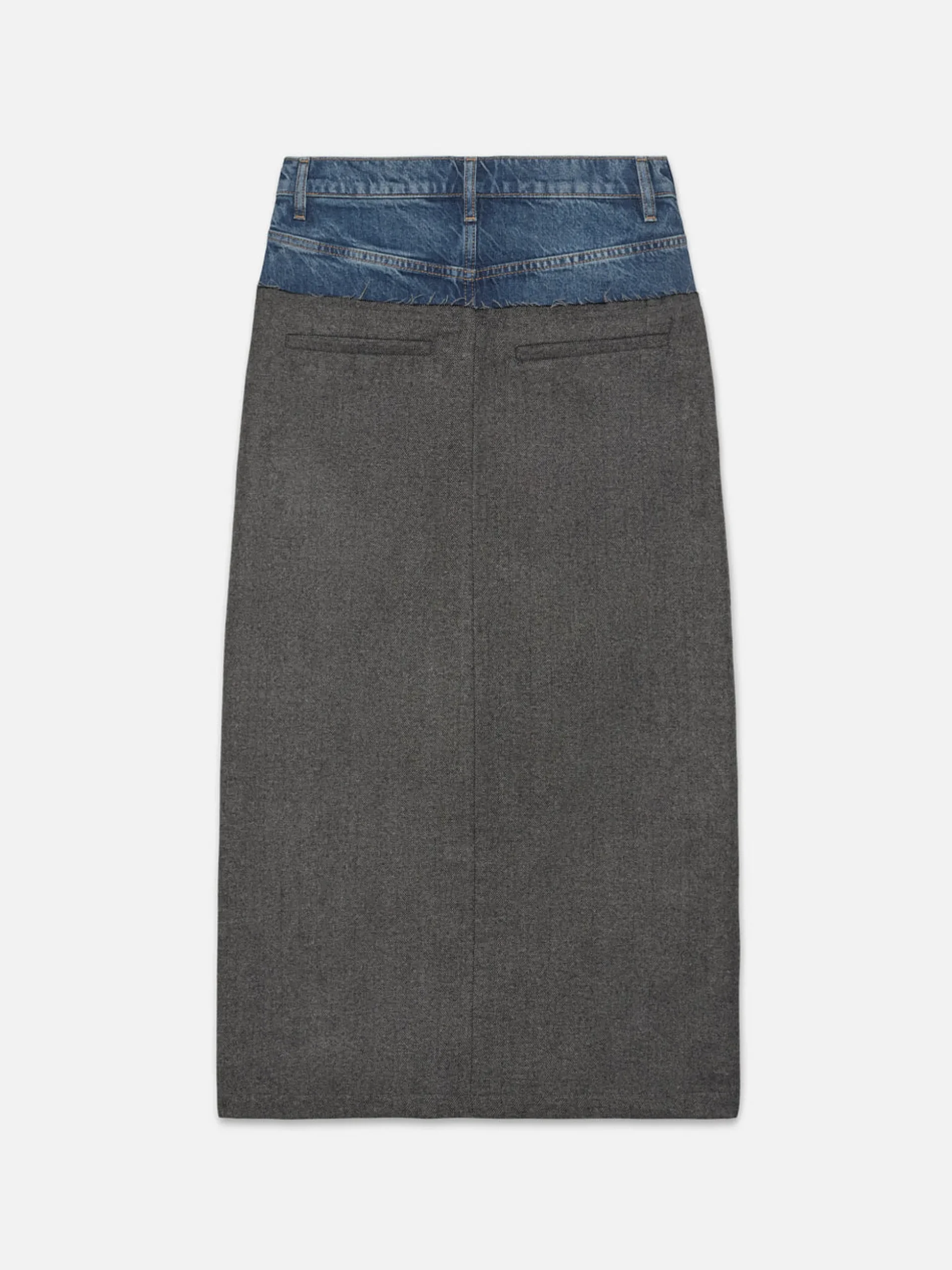 Le Mix Midaxi Skirt in Malibu Herringbone