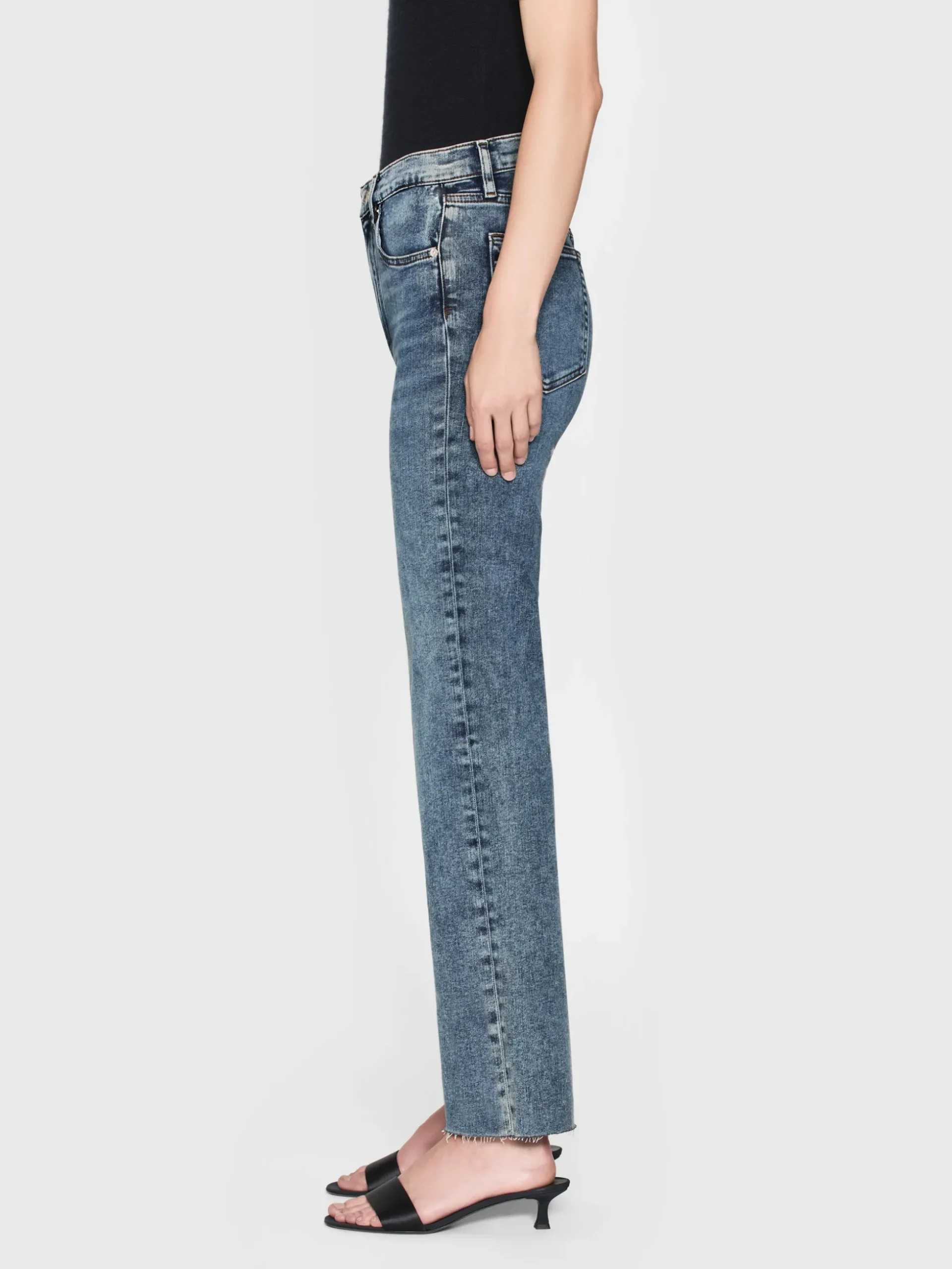 Le Sleek Straight in Rowley Raw Fray
