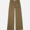 Le Slim Palazzo Bardot Pocket in Khaki Green