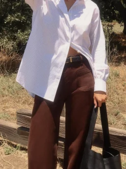 Le Slim Palazzo Bardot Pocket in Espresso