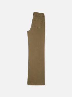 Le Slim Palazzo Bardot Pocket in Khaki Green