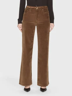 Le Slim Palazzo Corduroy in Toast