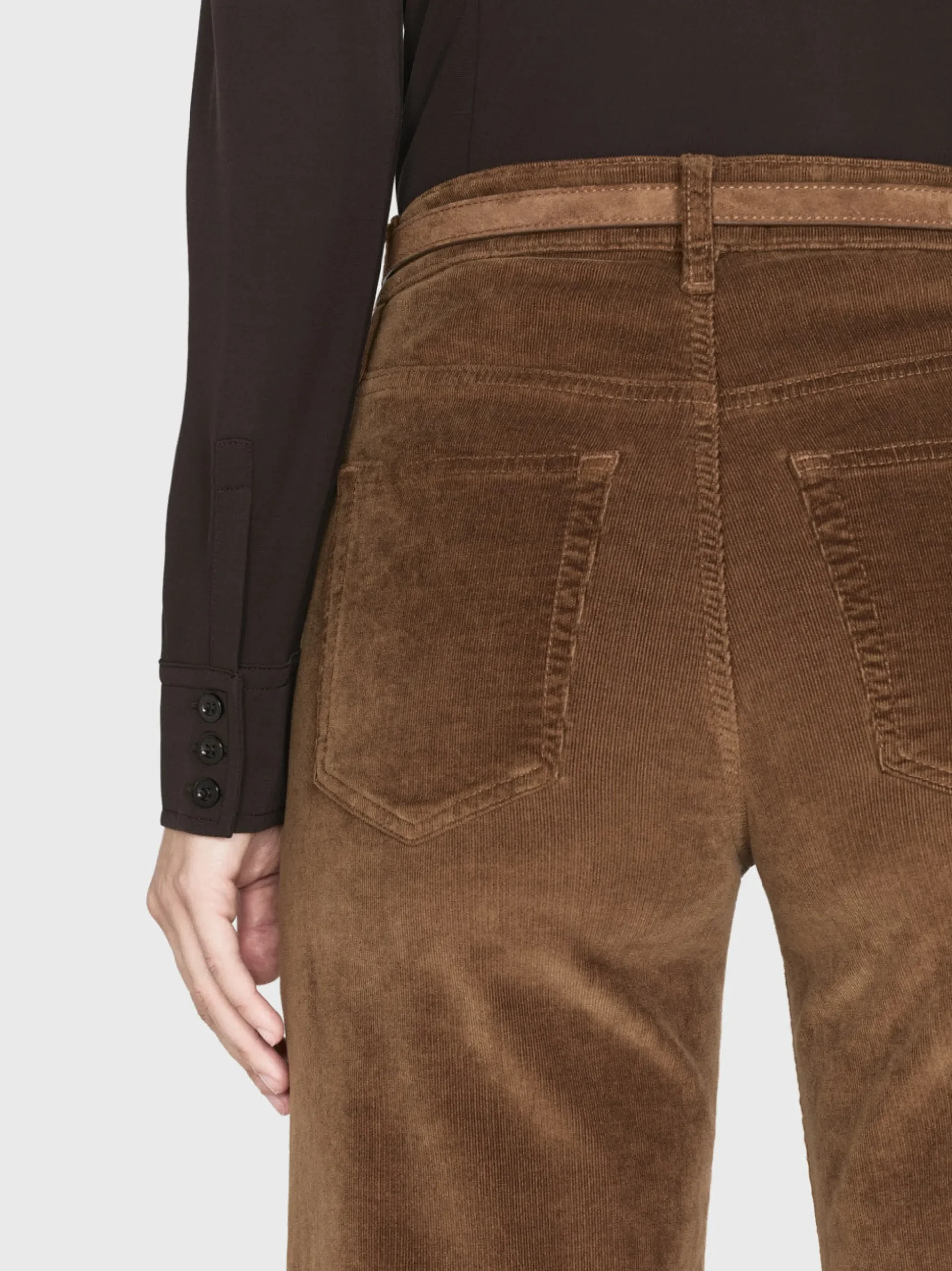 Le Slim Palazzo Corduroy in Toast