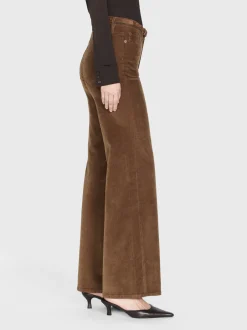 Le Slim Palazzo Corduroy in Toast