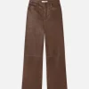 Le Slim Palazzo Leather in Bark