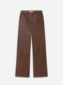 Le Slim Palazzo Leather in Bark