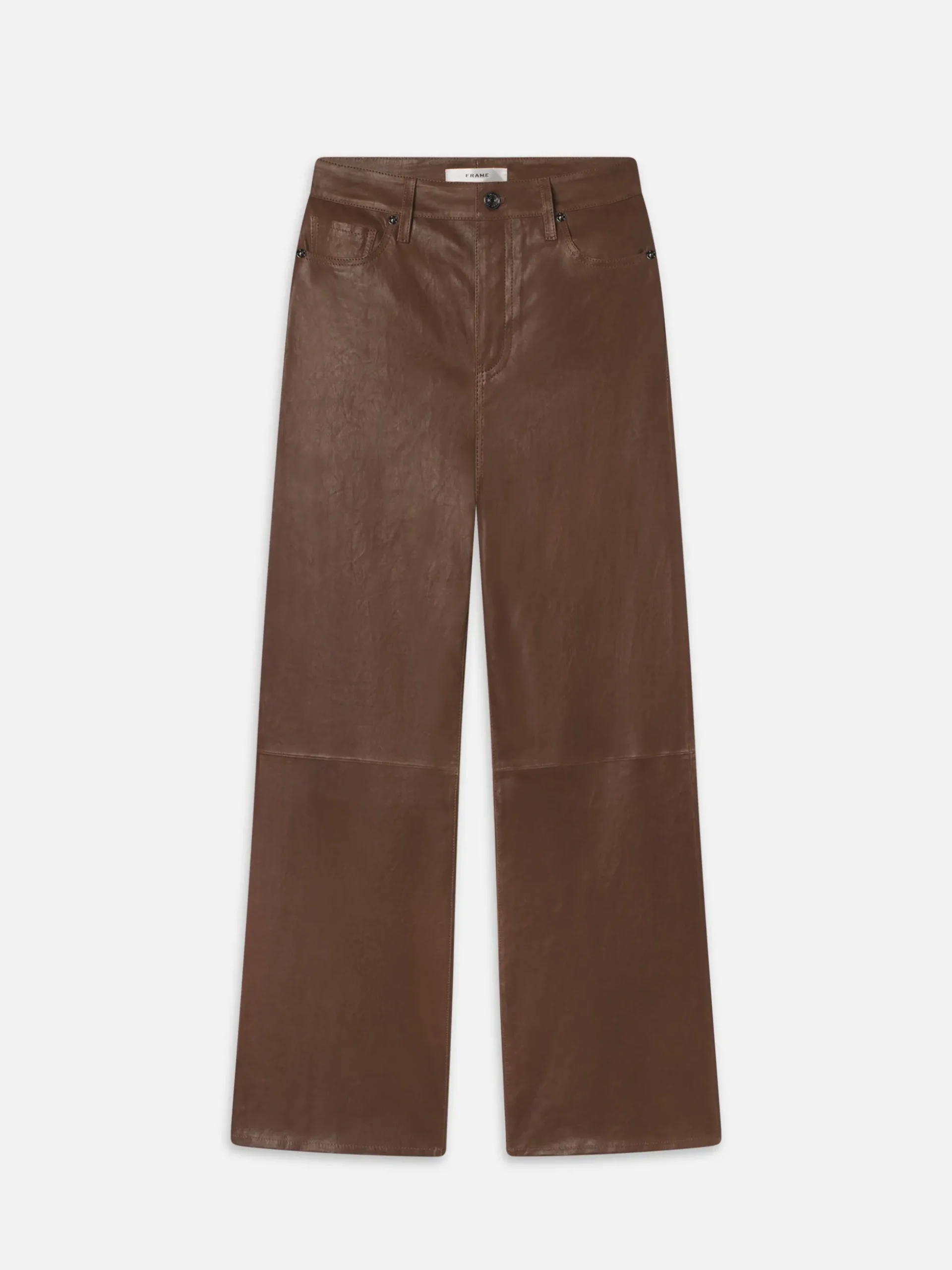Le Slim Palazzo Leather in Bark