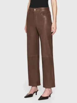 Le Slim Palazzo Leather in Bark